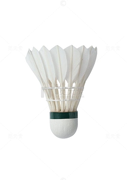 高清摄影白色的羽毛球