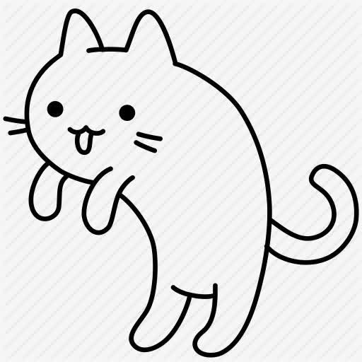 创意合成手绘元素跳跃的小猫咪