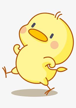 创意手绘扁平风格小黄鸭