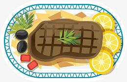 扁平化卡通美食