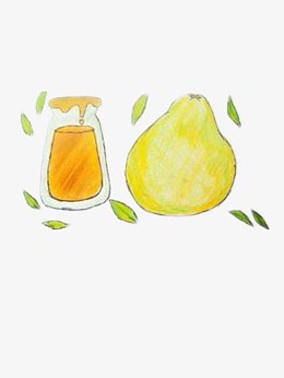 手绘蜂蜜柚子
