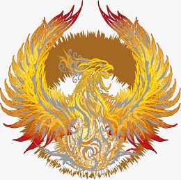 火焰凤凰设计矢量素材