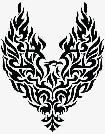 火凤凰纹身素材免费下载_觅元素