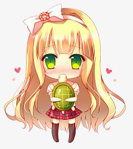 Q版卡通金发少女