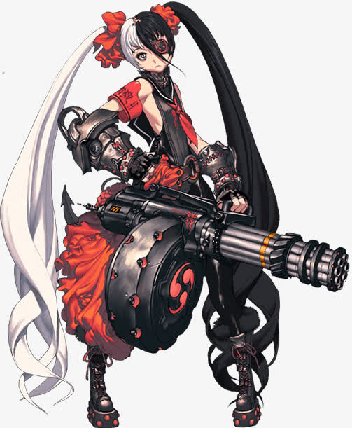 双马尾枪械少女游戏原画