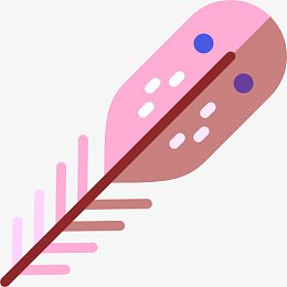 创意合成卡通粉红色羽毛造型