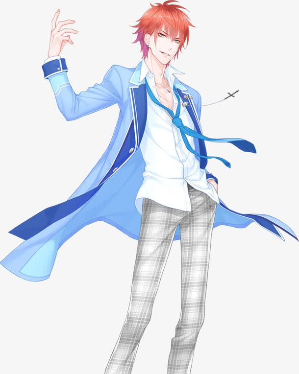 豁达的卡通学生男子