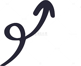 蓝色创意手绘箭头