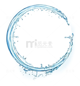 水花飞舞环形飞溅水滴