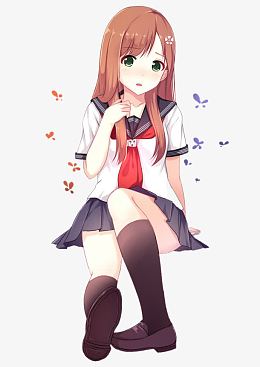 甜美清纯卡通制服少女
