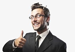 大拇指白领人物男士