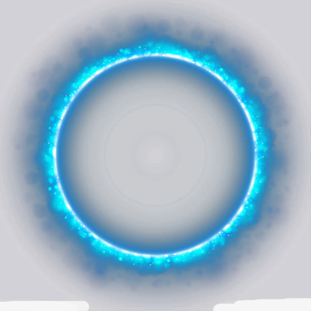 创意合成蓝色的光圈