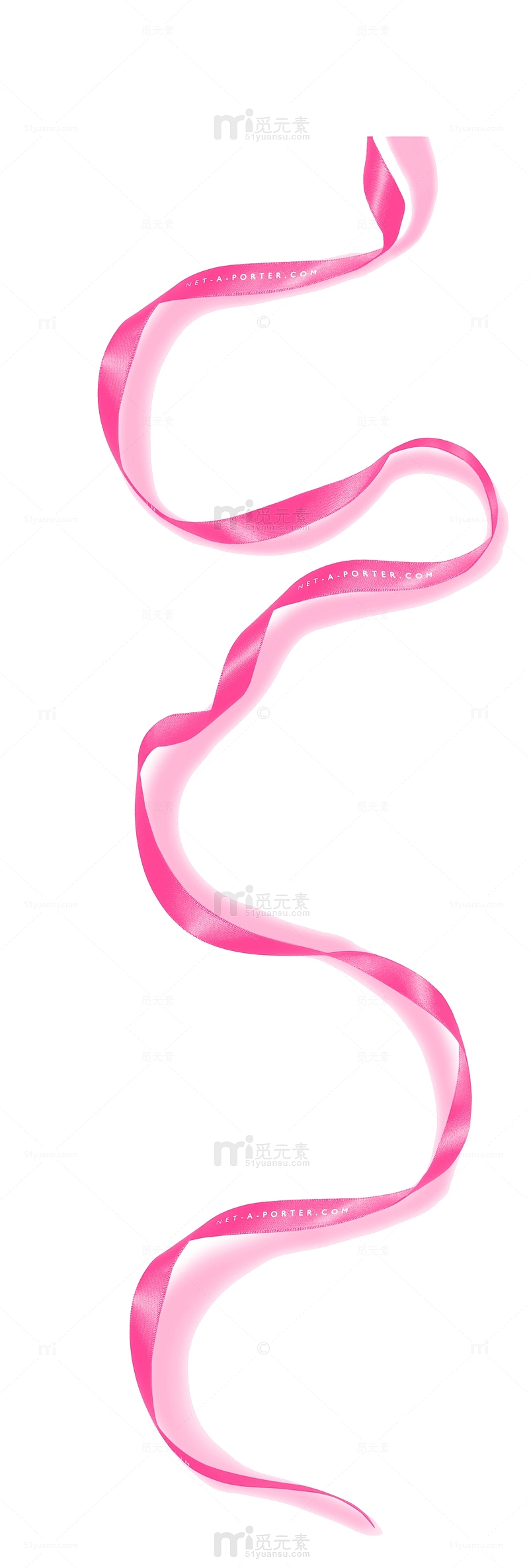 粉色卡通漂浮彩带