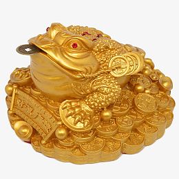 金色蟾蜍摆件招财