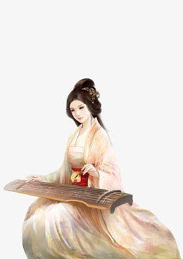 古风弹琴女子pngpng清新文艺古风弹琴女psdpngpng敦煌莫高窟仙女飞天
