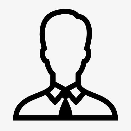 黑色手绘管理员人物