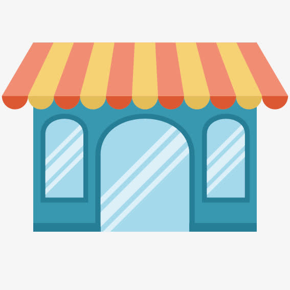 手绘卡通商铺图标