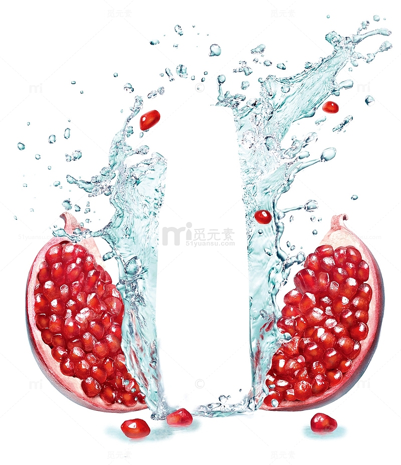 红石榴水流液体水果