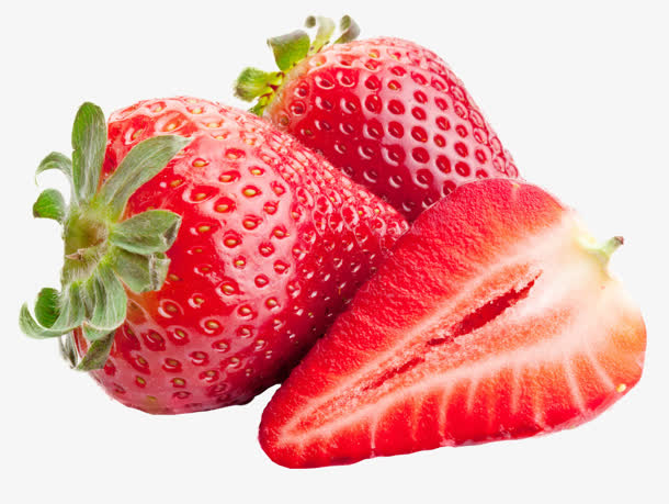 高清绿色草莓水果