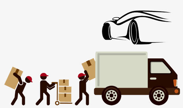 手绘卡通搬运图标