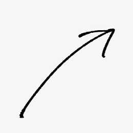 手绘漫画黑色箭头