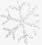 白色的雪花形状飘落
