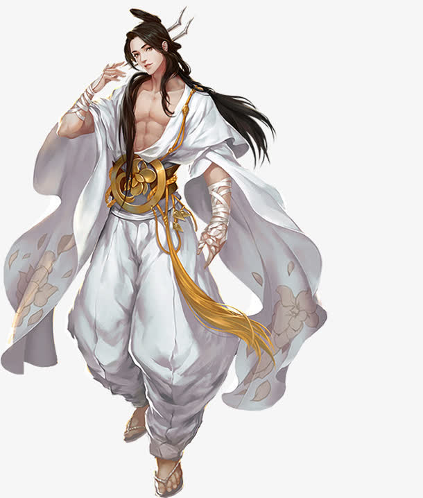 创意人物白衣少年