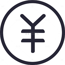 手绘灰色钱币图标