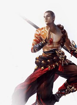 手绘古代少林高僧人物