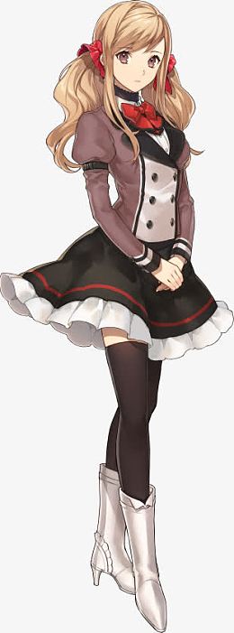 金发制服少女动漫人物