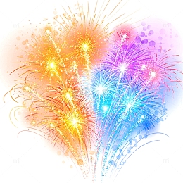 彩色绚丽卡通烟花