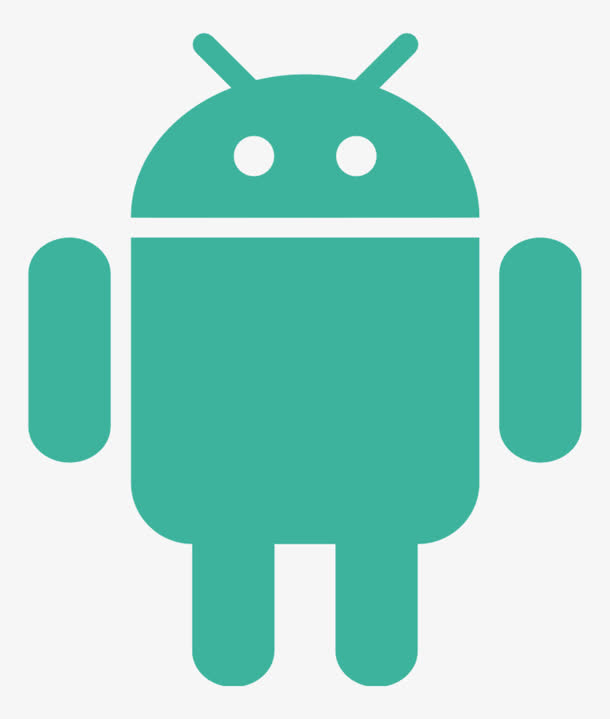 蓝色手绘安卓标志