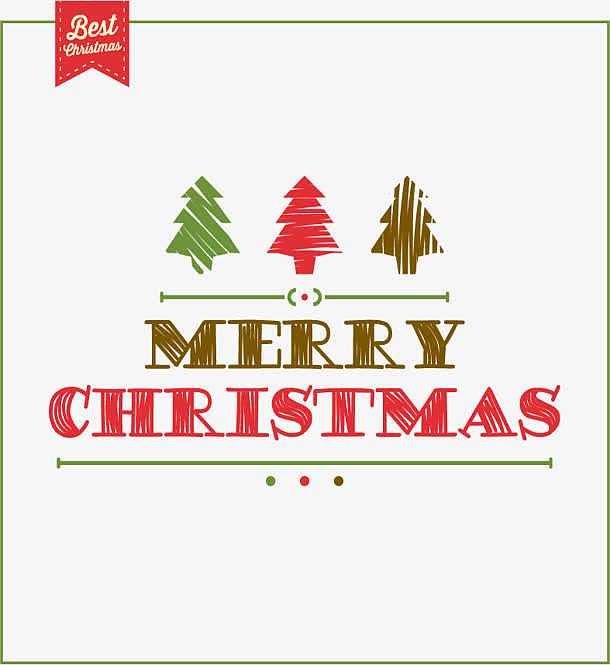 圣诞快乐节日字体字母设计merryChristmas