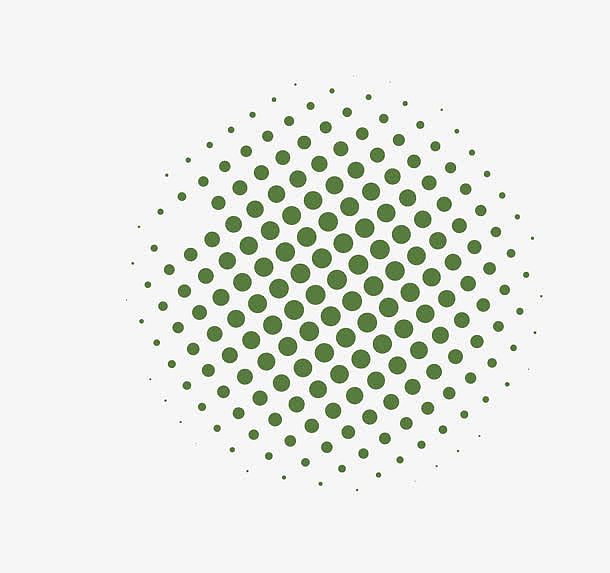 绿色圆形波点造型设计