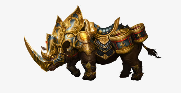 金色铠甲犀牛怪物