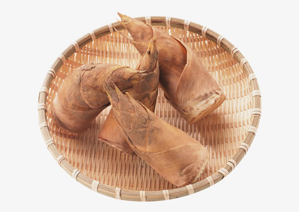 编织圆筐竹笋食物