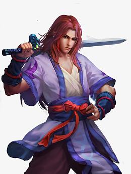 古风玄幻刚毅红发少年