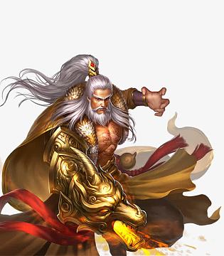 铠甲将军古风手绘png古风玄幻刚毅铠甲武士png绿色铠甲道士古风手绘