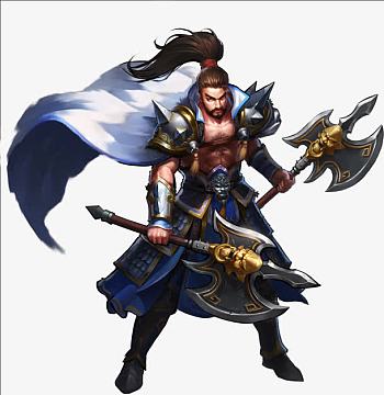 古风黑色铠甲人物