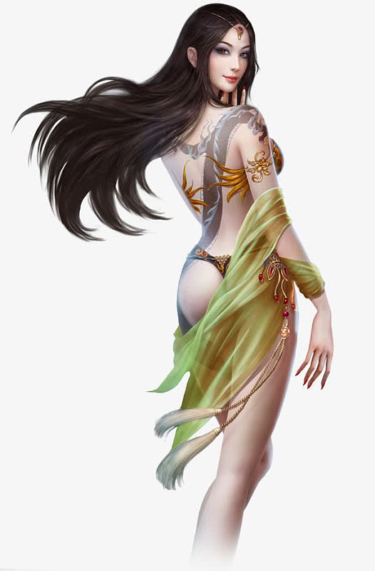 游戏美女人物素材_游戏美女人物图片元素-觅元素