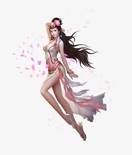 粉白色性感游戏美女服饰