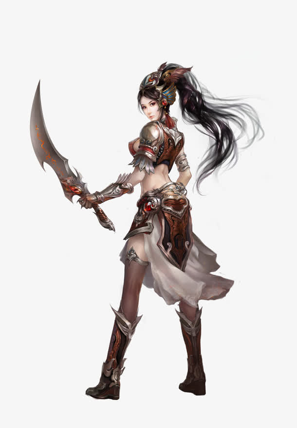 棕色服装霸气游戏人物