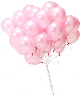 粉色梦幻热气球装饰