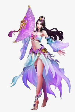 古风妖艳跳舞美女游戏原画