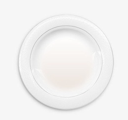 圆形白色干净盘子