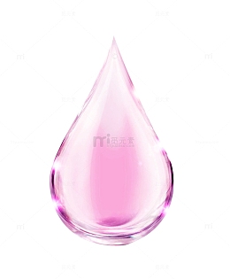 粉色手绘气泡化妆品水滴
