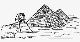 埃及金字塔造型手绘