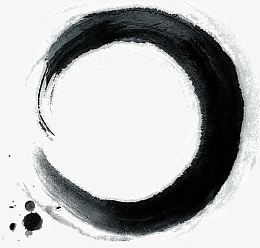 黑色圆形水墨墨迹