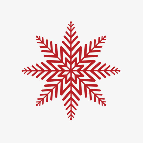 红色圣诞节大雪花图案