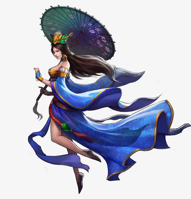 古风游戏人物美女展架